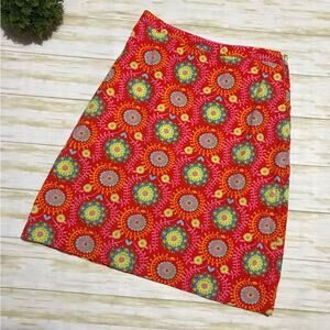 Hanna Anderson Retro Vintage 60s 70s‎ Psychedelic Style Print Skirt Size 4